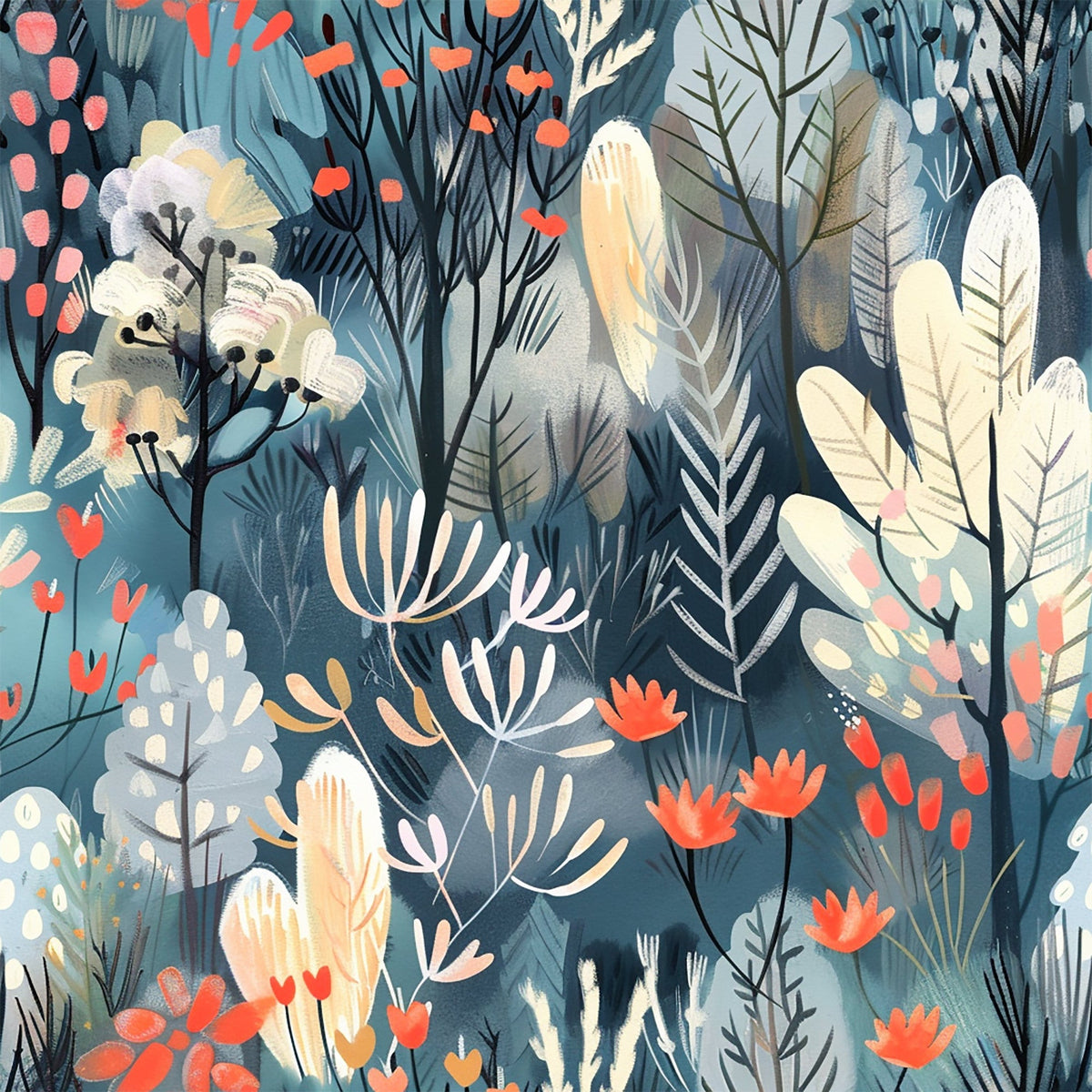 Twilight Grove Pattern 1 Fleece Fabric