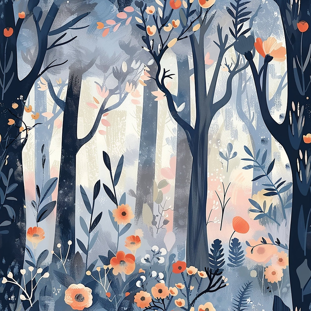 Twilight Grove Pattern 9 Fleece Fabric
