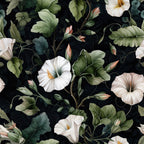 Midnight Moonflowers Pattern 8 Fleece Fabric