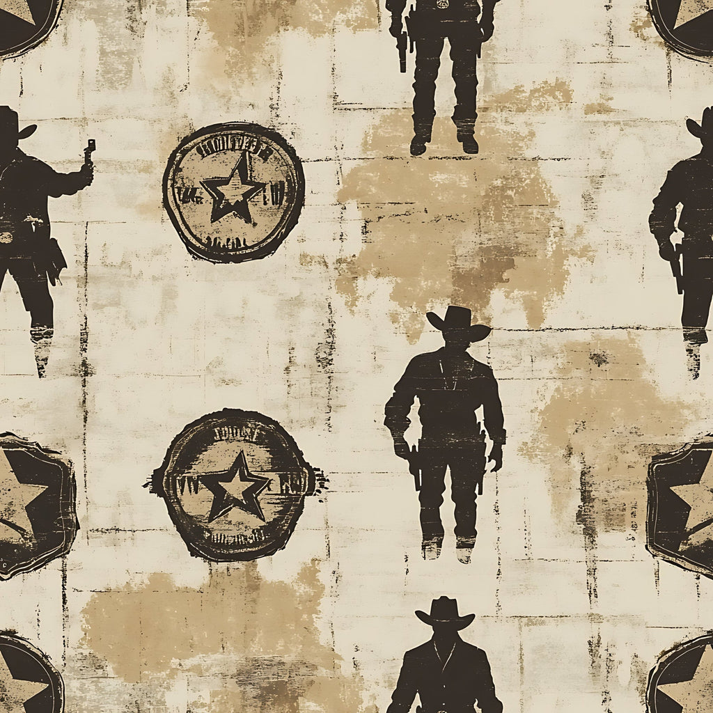 Frontier Outlaws Pattern 1 Fleece Fabric