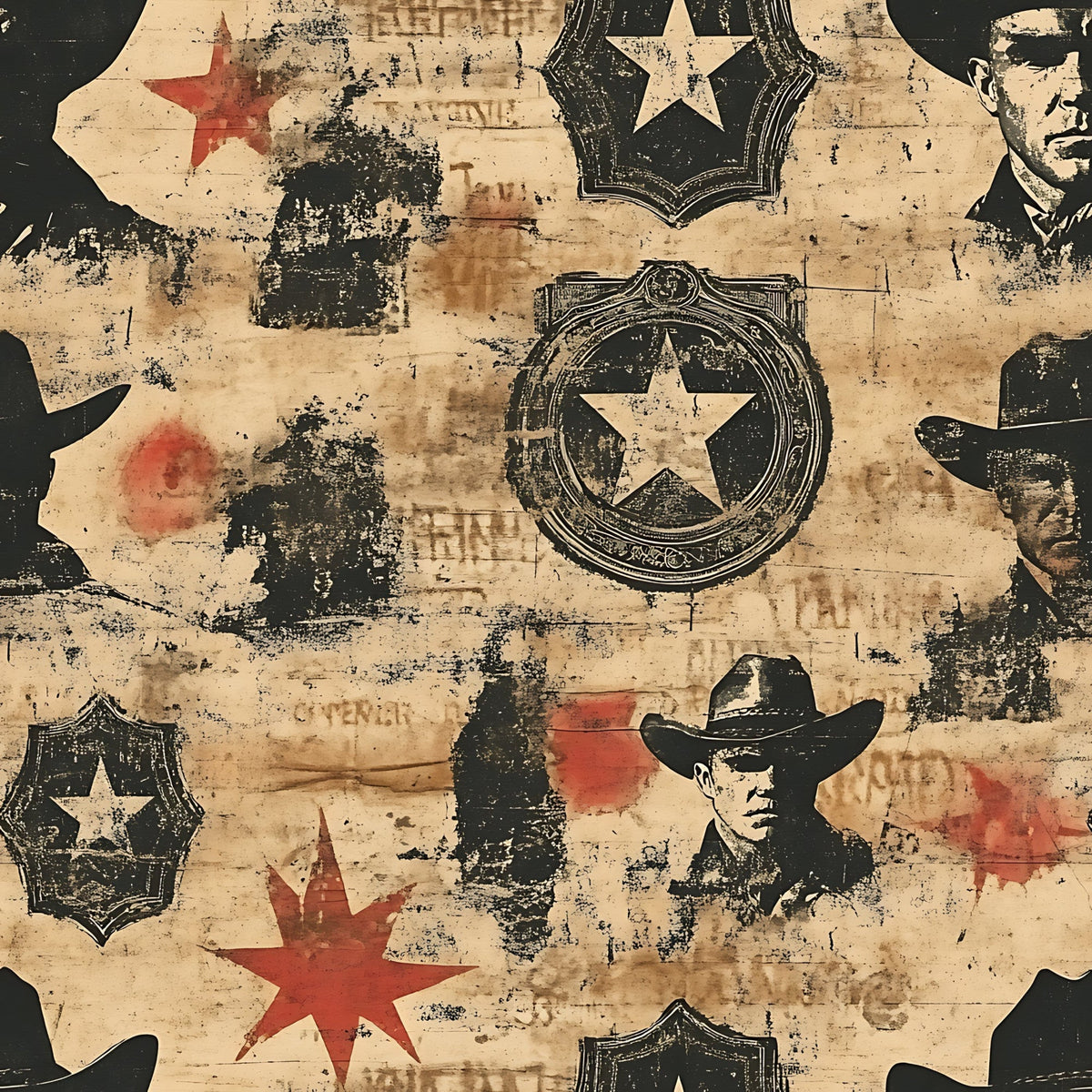 Frontier Outlaws Pattern 10 Fleece Fabric