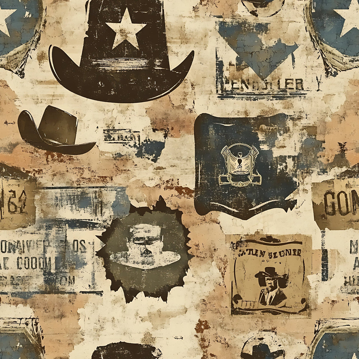 Frontier Outlaws Pattern 11 Fleece Fabric