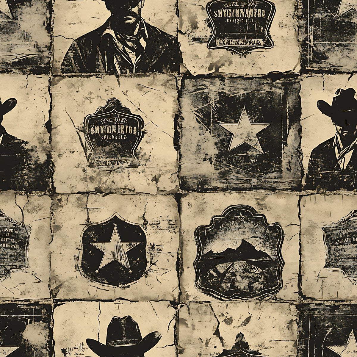 Frontier Outlaws Pattern 12 Fleece Fabric