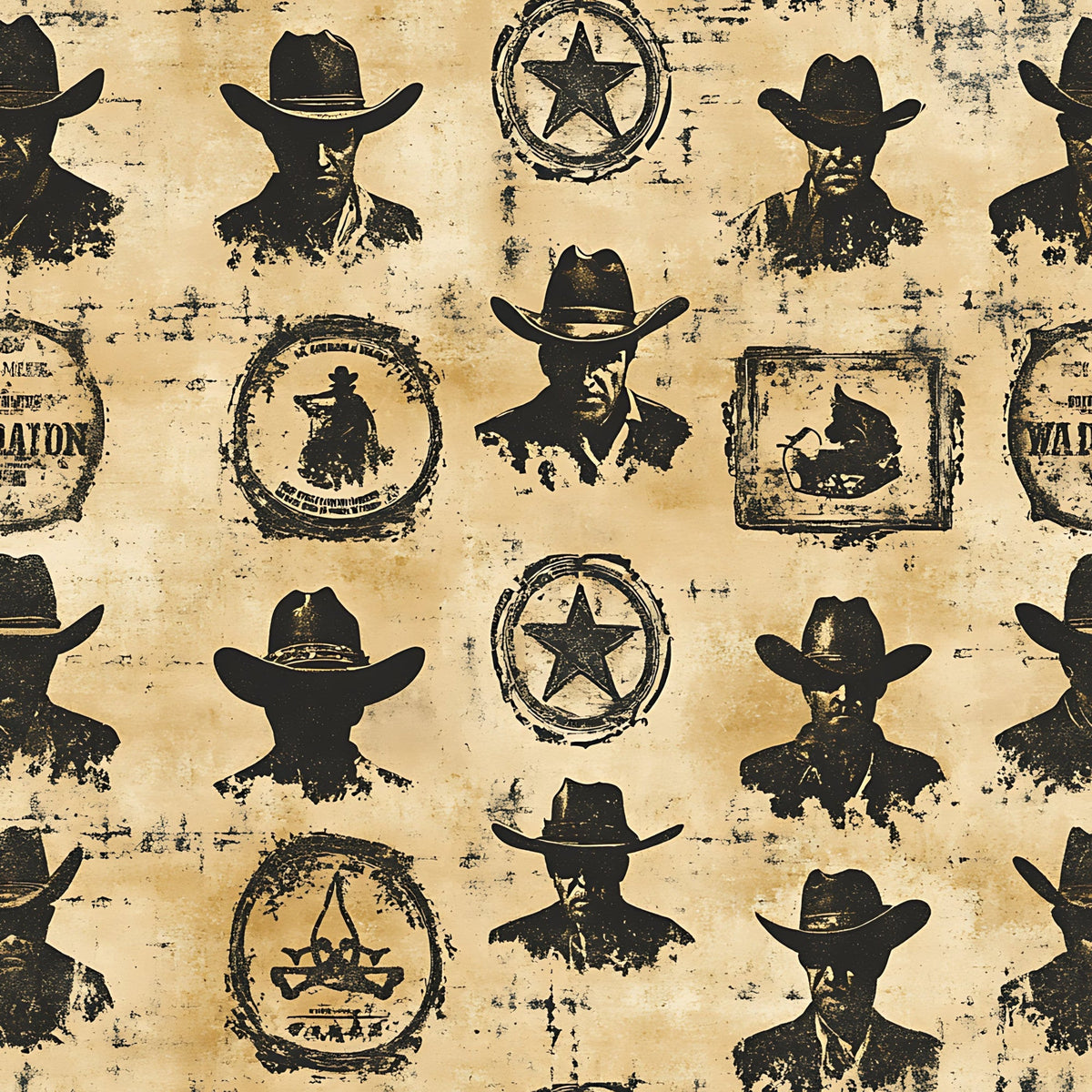 Frontier Outlaws Pattern 14 Fleece Fabric