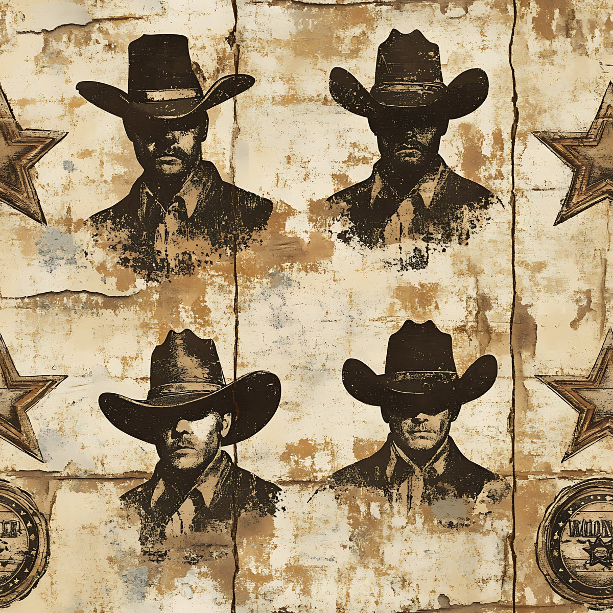 Frontier Outlaws Pattern 17 Fleece Fabric