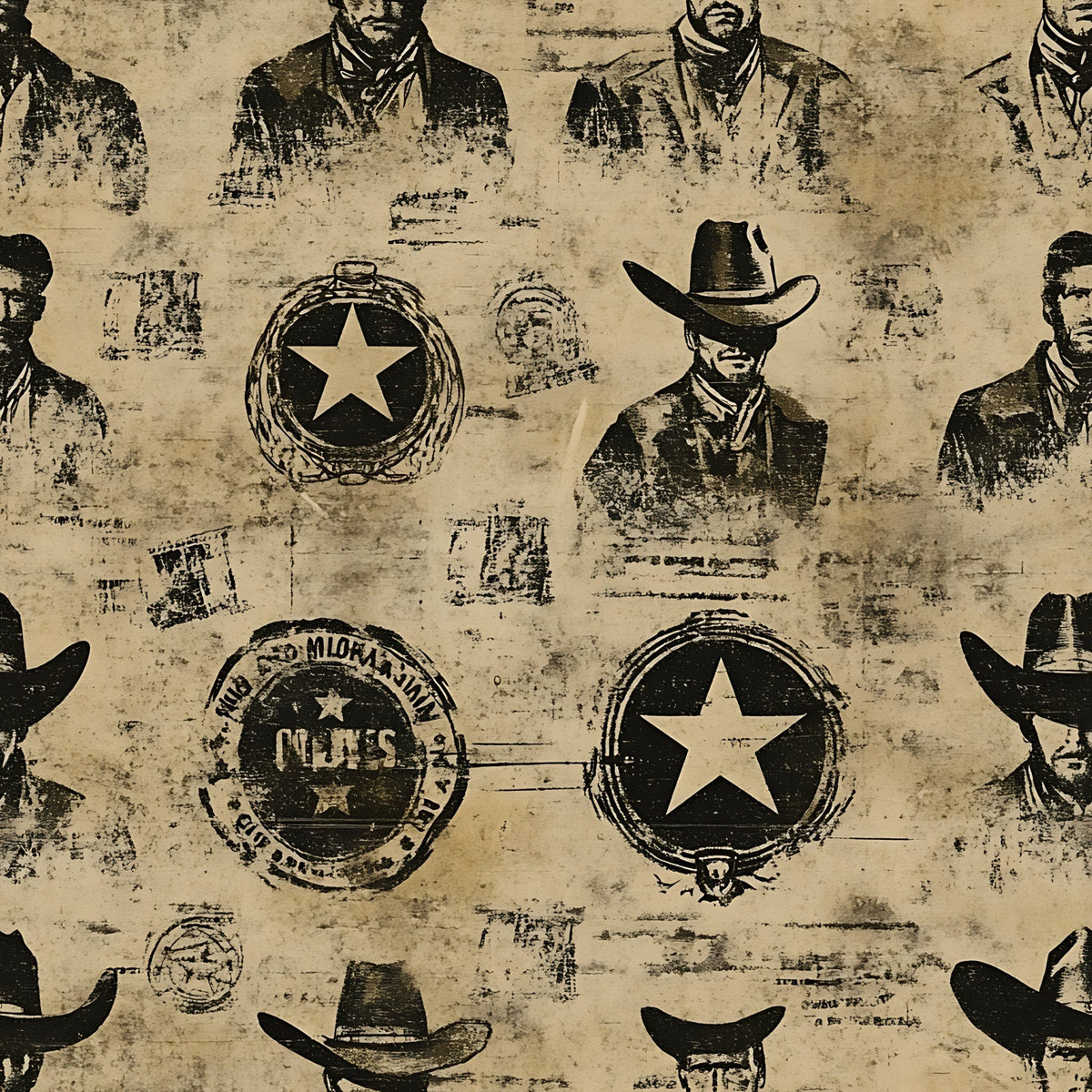 Frontier Outlaws Pattern 18 Fleece Fabric