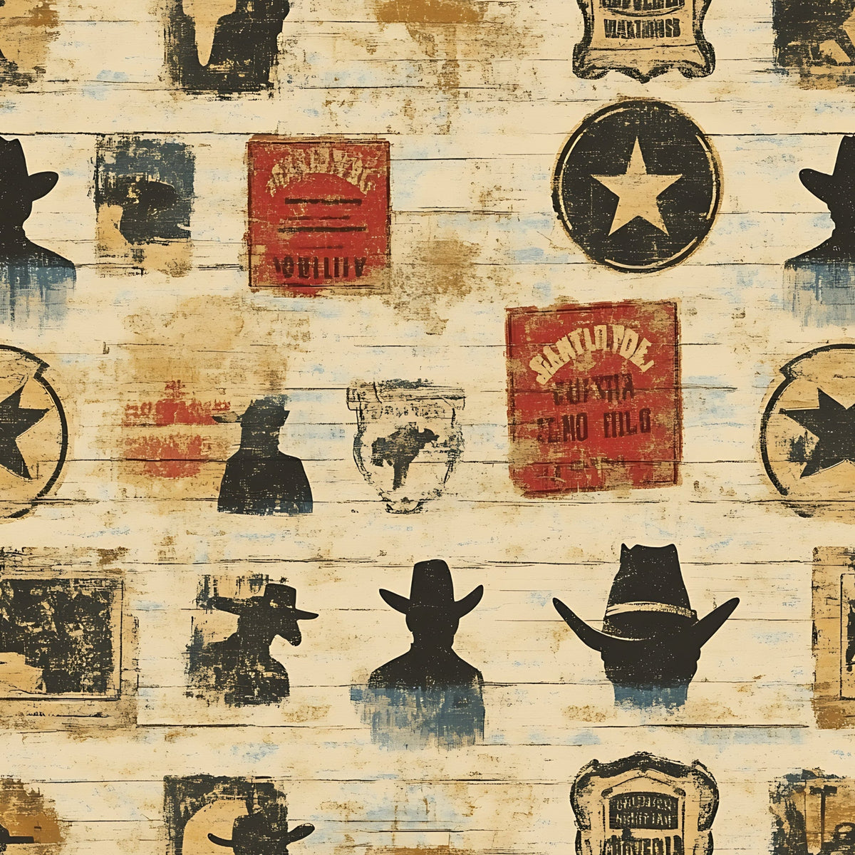 Frontier Outlaws Pattern 19 Fleece Fabric
