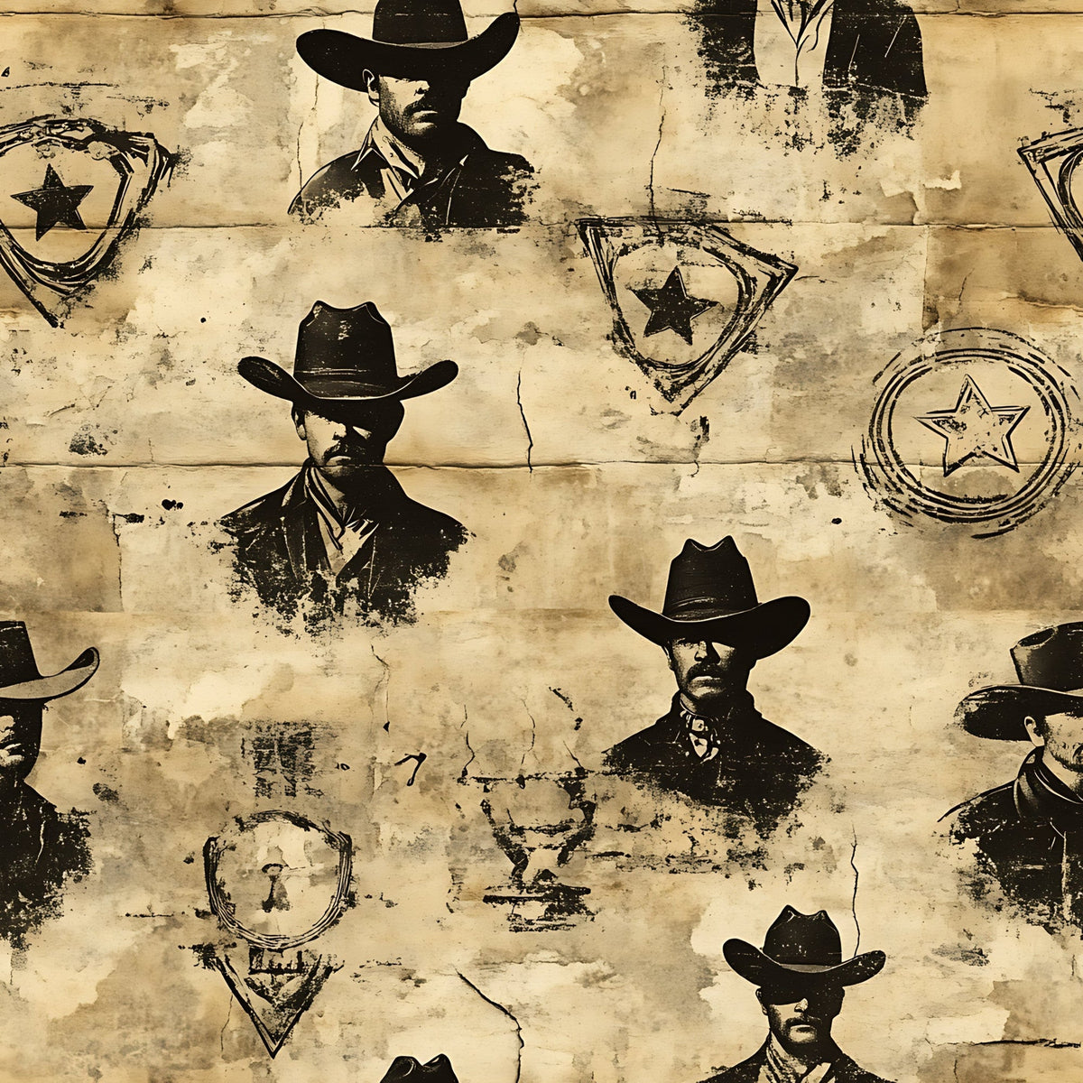 Frontier Outlaws Pattern 2 Fleece Fabric