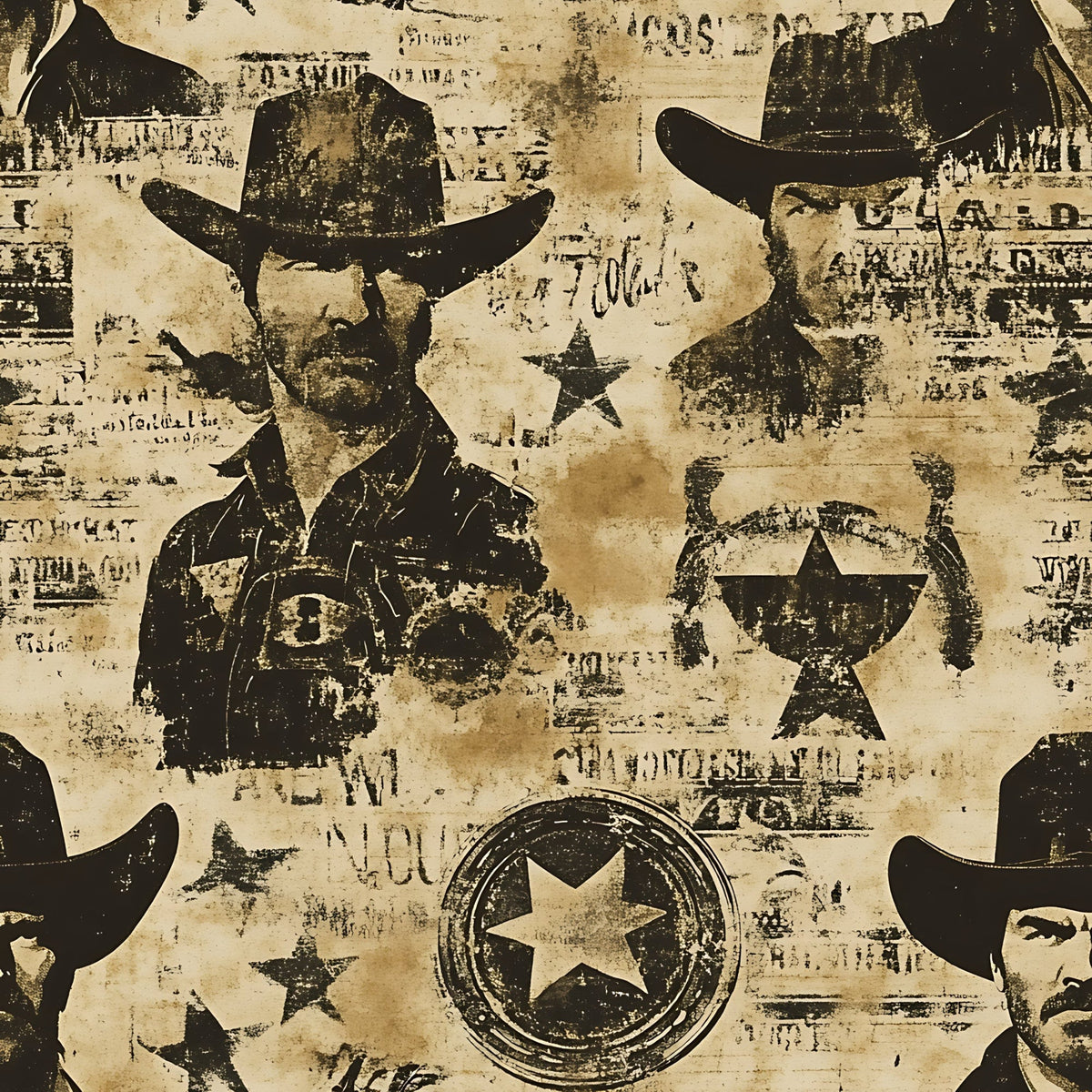 Frontier Outlaws Pattern 20 Fleece Fabric