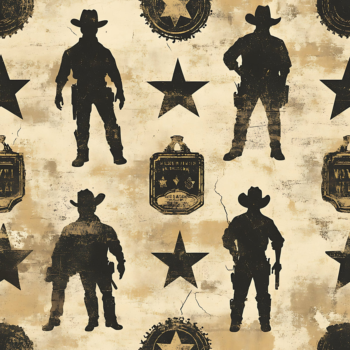 Frontier Outlaws Pattern 3 Fleece Fabric