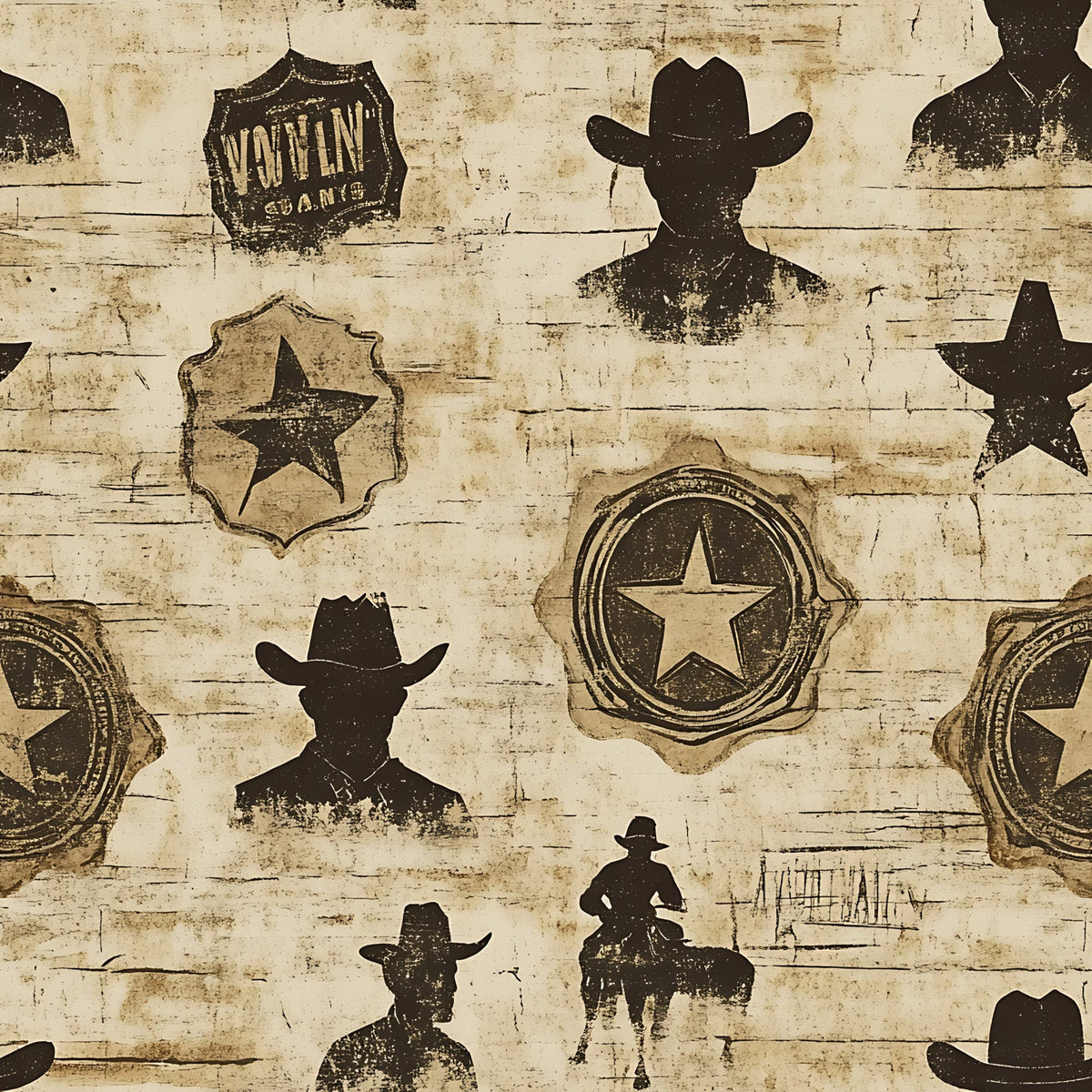 Frontier Outlaws Pattern 4 Fleece Fabric