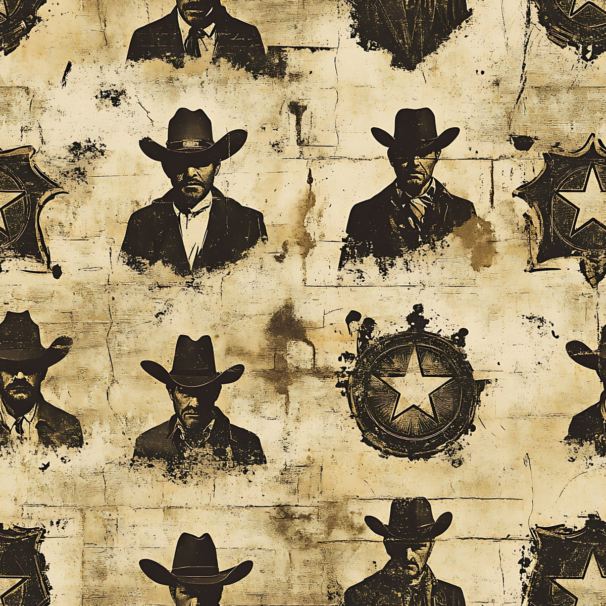 Frontier Outlaws Pattern 5 Fleece Fabric