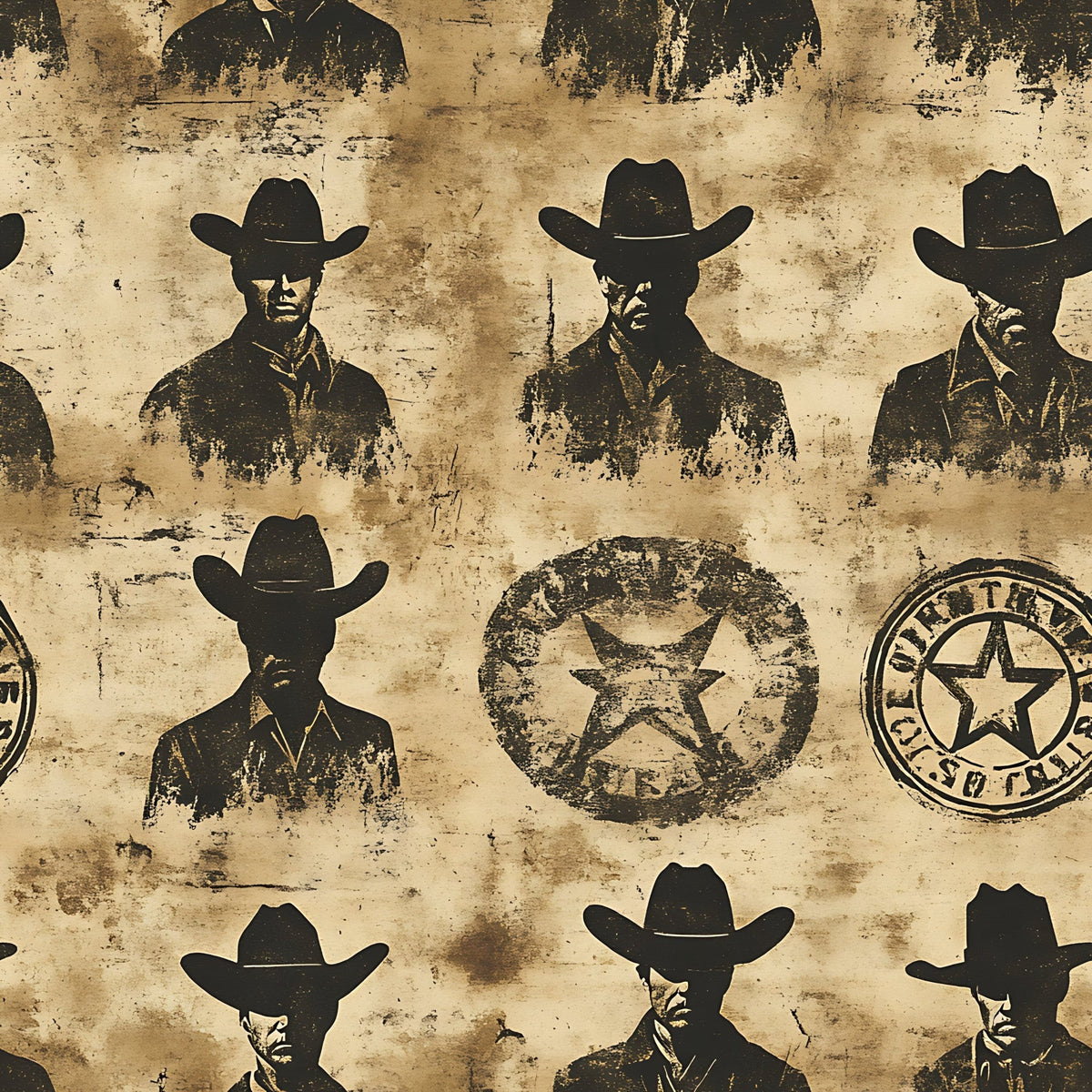 Frontier Outlaws Pattern 6 Fleece Fabric