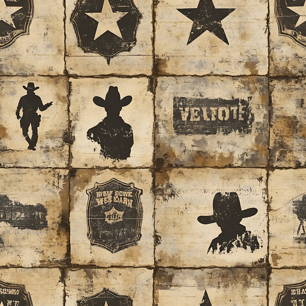 Frontier Outlaws Pattern 7 Fleece Fabric
