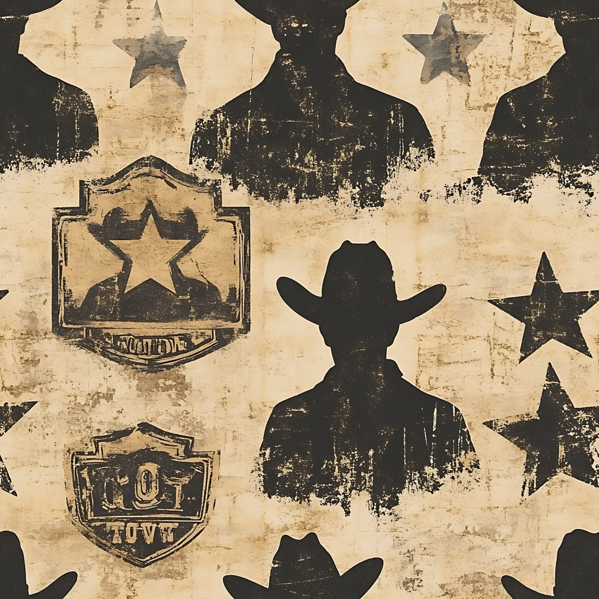 Frontier Outlaws Pattern 9 Fleece Fabric