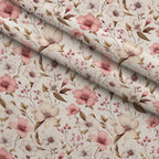 Airy Blooms Pattern 1 Fleece Fabric — fleece fabric folded close-up preview (mv-fleece-v1:lying)