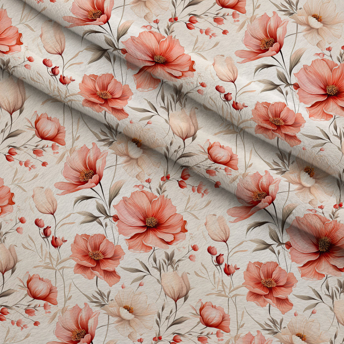 Airy Blooms Pattern 10 Fleece Fabric — fleece fabric folded close-up preview (mv-fleece-v1:lying)