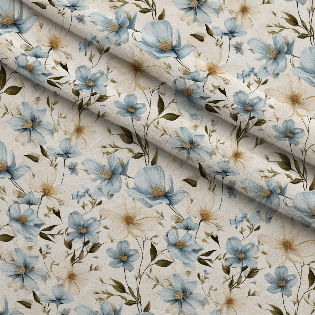 Airy Blooms Pattern 11 Fleece Fabric — fleece fabric folded close-up preview (mv-fleece-v1:lying)
