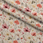 Airy Blooms Pattern 2 Fleece Fabric — fleece fabric folded close-up preview (mv-fleece-v1:lying)