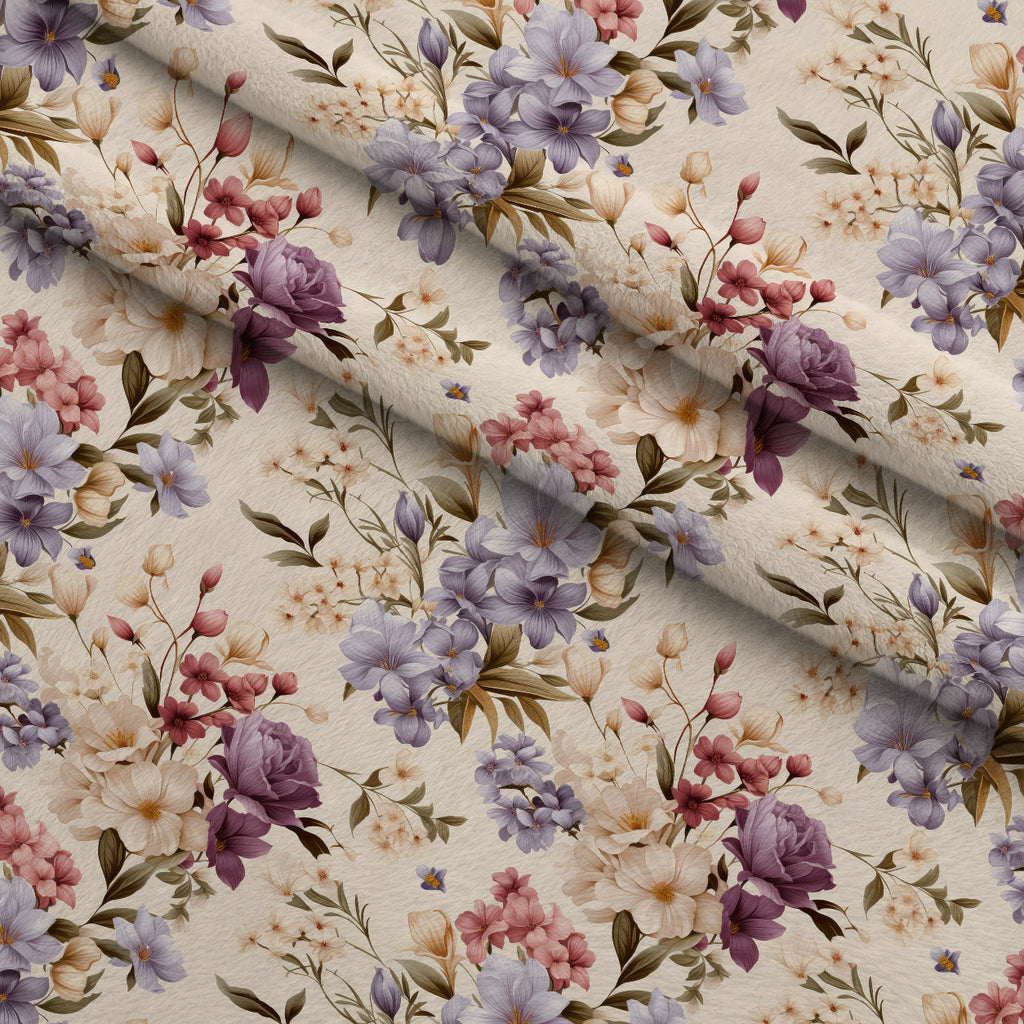 Airy Blooms Pattern 8 Fleece Fabric — fleece fabric folded close-up preview (mv-fleece-v1:lying)