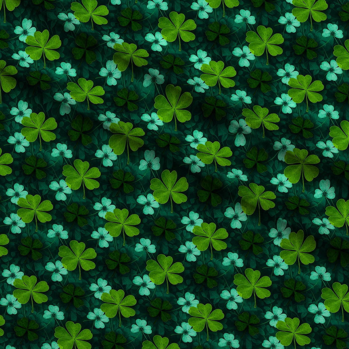 Alcohol Ink Shamrock Pattern 13 Fleece Fabric — fleece fabric folded close-up preview (mv-fleece-v1:lying)