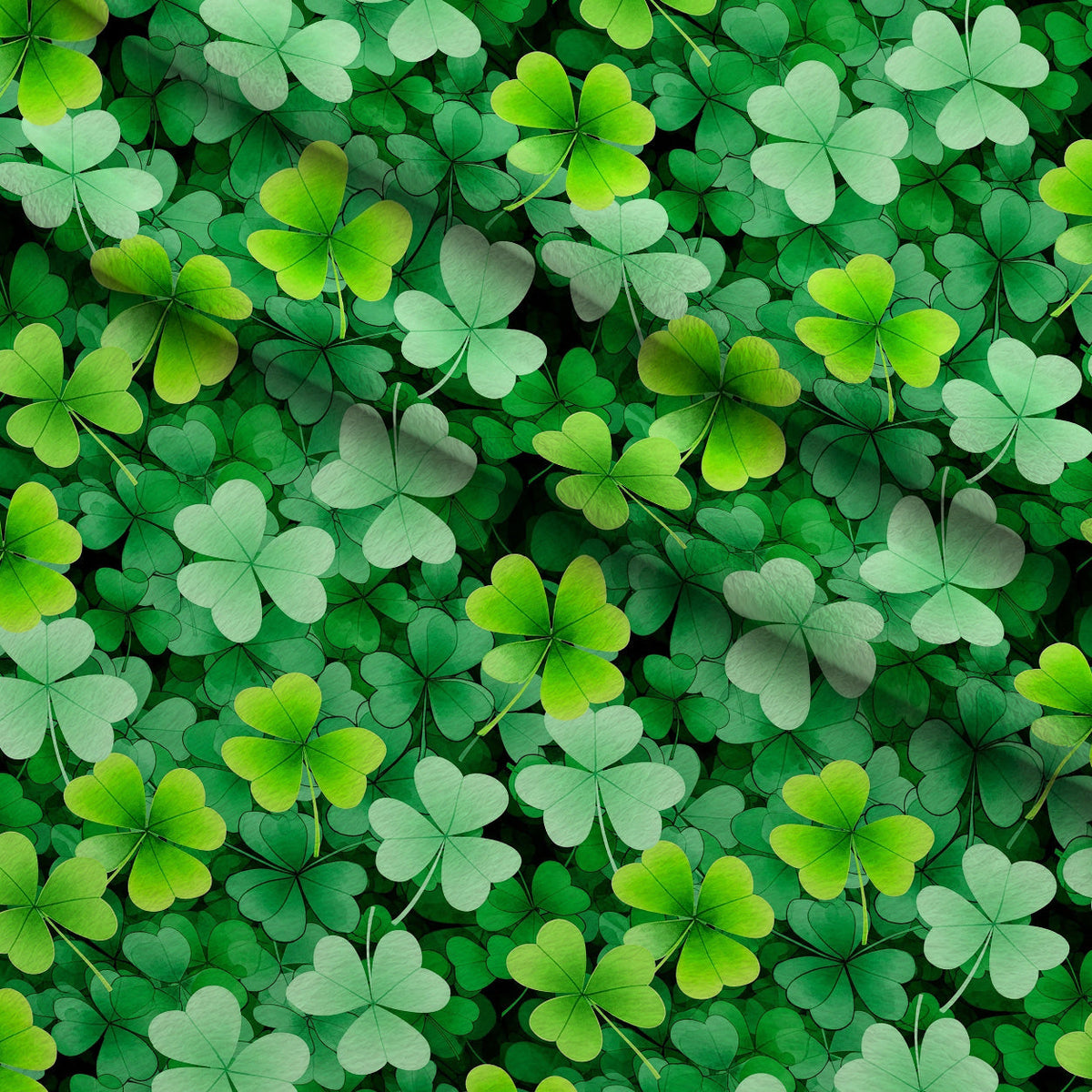 Alcohol Ink Shamrock Pattern 2 Fleece Fabric — fleece fabric folded close-up preview (mv-fleece-v1:lying)