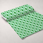 Alcohol Ink Shamrock Pattern 22 Fleece Fabric — fleece fabric unrolled bolt preview (mv-fleece-v1:bolt)