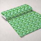 Alcohol Ink Shamrock Pattern 23 Fleece Fabric — fleece fabric unrolled bolt preview (mv-fleece-v1:bolt)