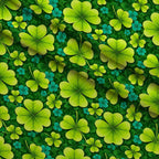 Alcohol Ink Shamrock Pattern 24 Fleece Fabric — fleece fabric folded close-up preview (mv-fleece-v1:lying)
