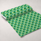 Alcohol Ink Shamrock Pattern 25 Fleece Fabric — fleece fabric unrolled bolt preview (mv-fleece-v1:bolt)