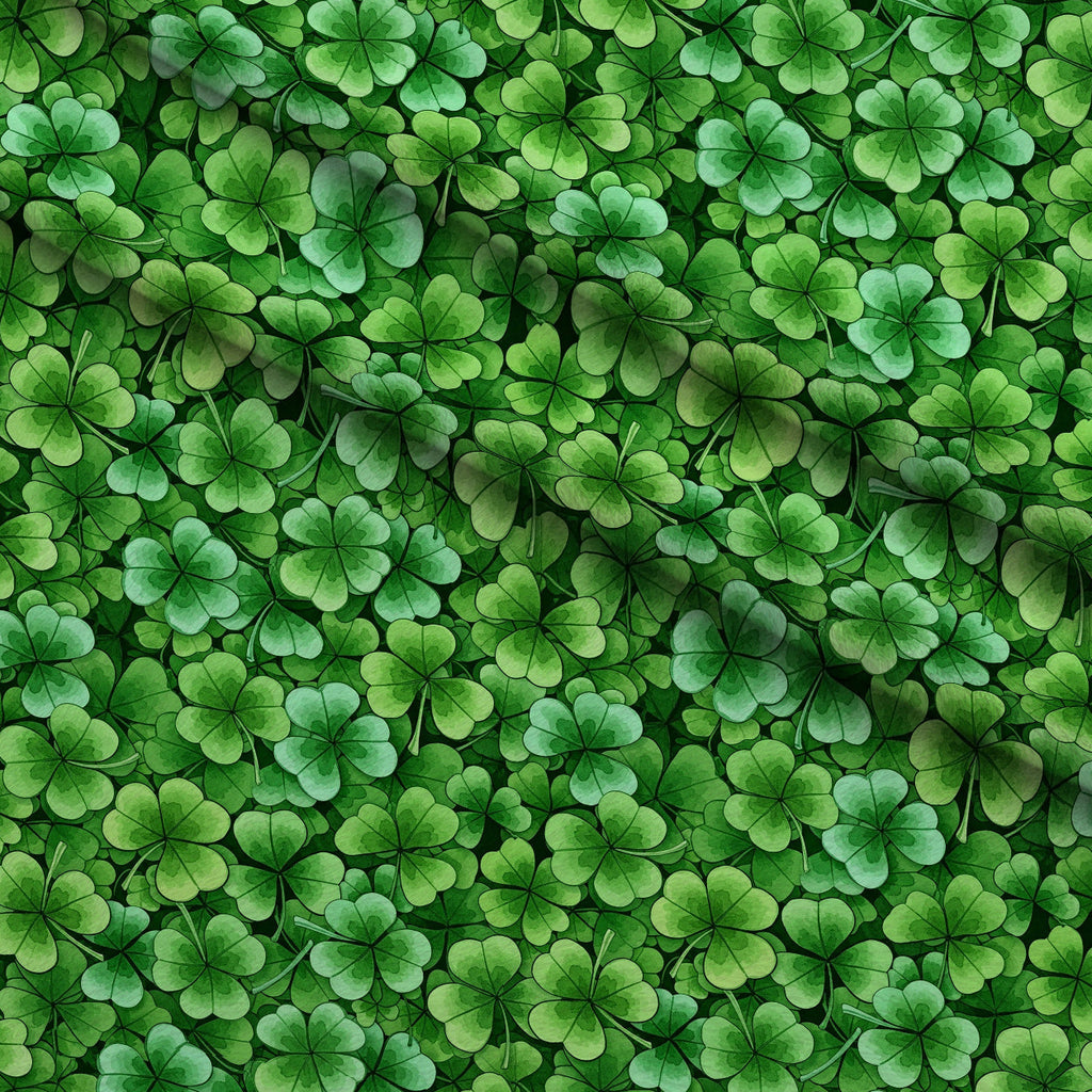 Alcohol Ink Shamrock Pattern 29 Fleece Fabric — fleece fabric folded close-up preview (mv-fleece-v1:lying)