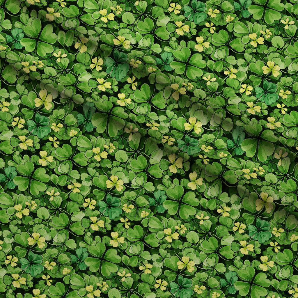 Alcohol Ink Shamrock Pattern 5 Fleece Fabric — fleece fabric folded close-up preview (mv-fleece-v1:lying)