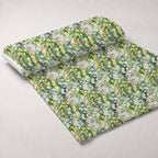 Allover Meadow Flowers Pattern Fleece Fabric — fleece fabric unrolled bolt preview (mv-fleece-v1:bolt)