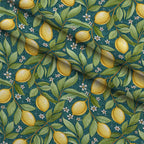 Amalfi Citrus Pattern 1 Fleece Fabric — fleece fabric folded close-up preview (mv-fleece-v1:lying)