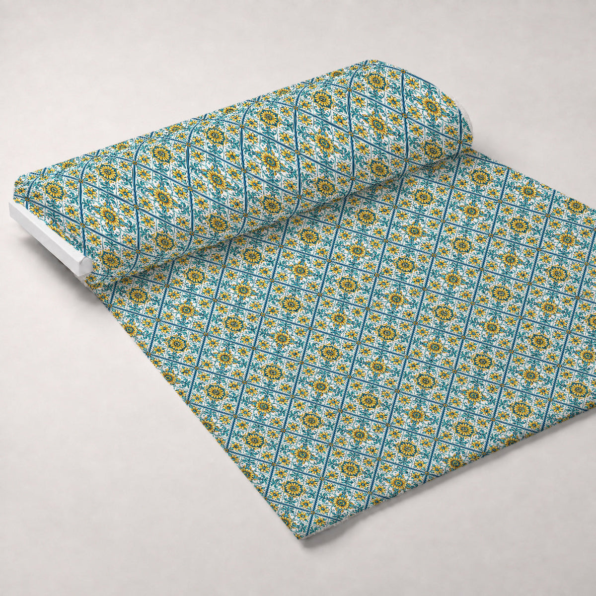 Amalfi Citrus Pattern 11 Fleece Fabric — fleece fabric unrolled bolt preview (mv-fleece-v1:bolt)