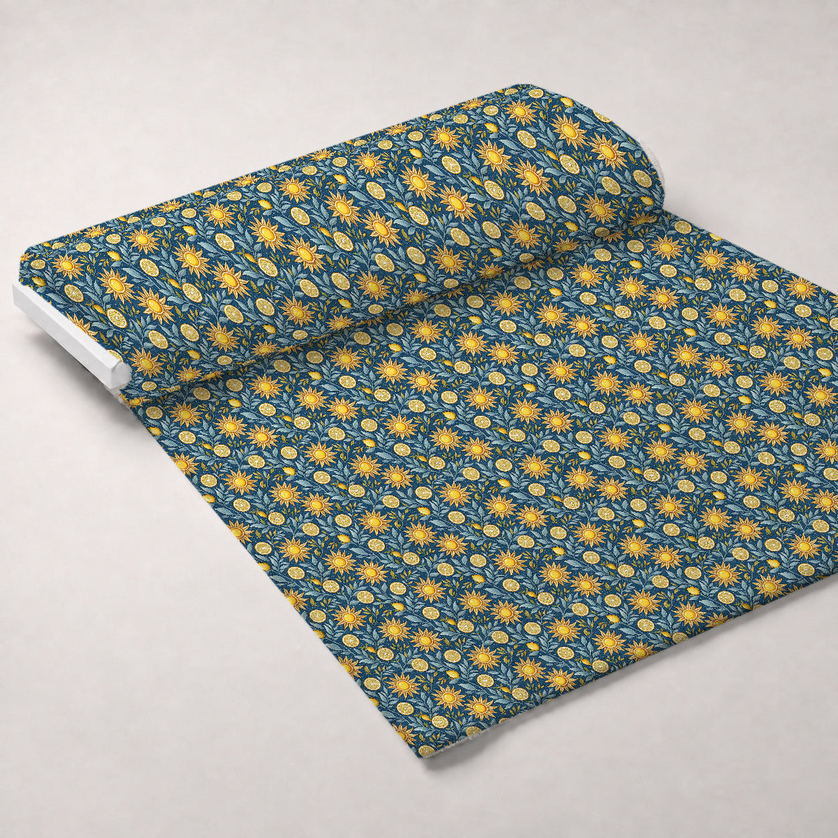 Amalfi Citrus Pattern 12 Fleece Fabric — fleece fabric unrolled bolt preview (mv-fleece-v1:bolt)