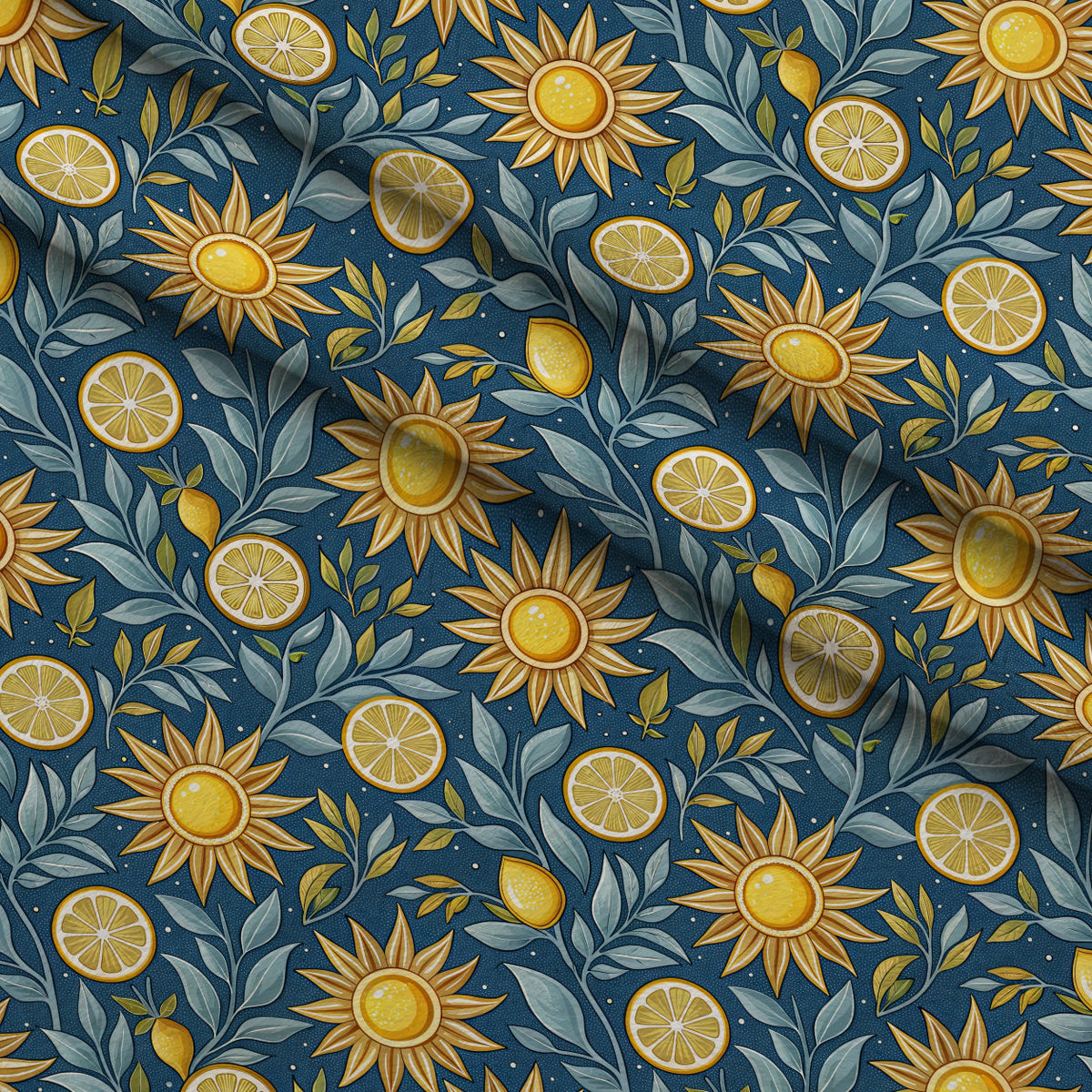 Amalfi Citrus Pattern 12 Fleece Fabric — fleece fabric folded close-up preview (mv-fleece-v1:lying)