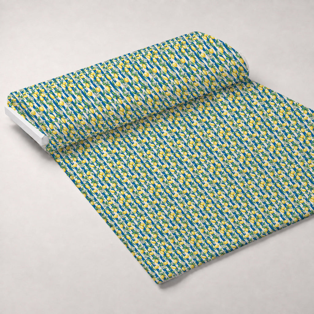 Amalfi Citrus Pattern 2 Fleece Fabric — fleece fabric unrolled bolt preview (mv-fleece-v1:bolt)