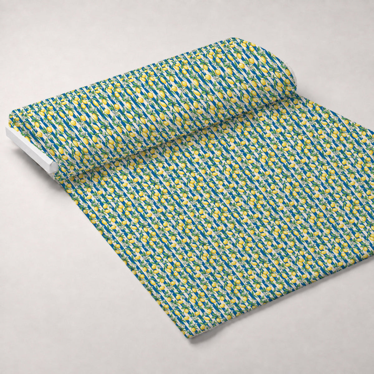 Amalfi Citrus Pattern 2 Fleece Fabric — fleece fabric unrolled bolt preview (mv-fleece-v1:bolt)