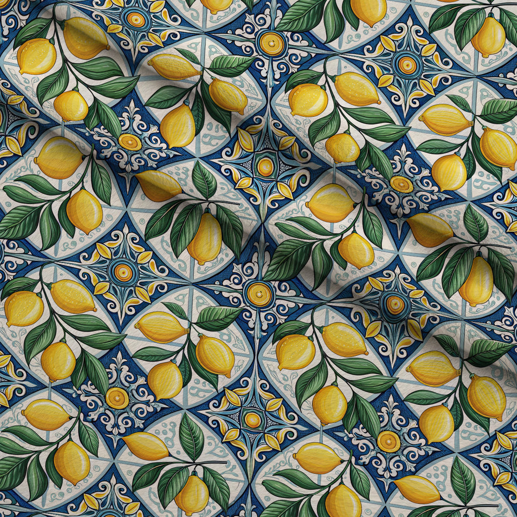 Amalfi Citrus Pattern 7 Fleece Fabric — fleece fabric folded close-up preview (mv-fleece-v1:lying)