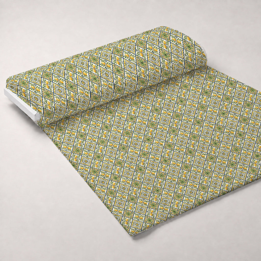 Amalfi Citrus Pattern 8 Fleece Fabric — fleece fabric unrolled bolt preview (mv-fleece-v1:bolt)