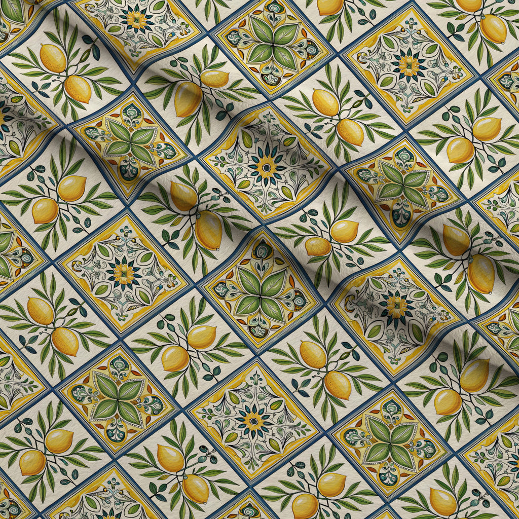 Amalfi Citrus Pattern 8 Fleece Fabric — fleece fabric folded close-up preview (mv-fleece-v1:lying)
