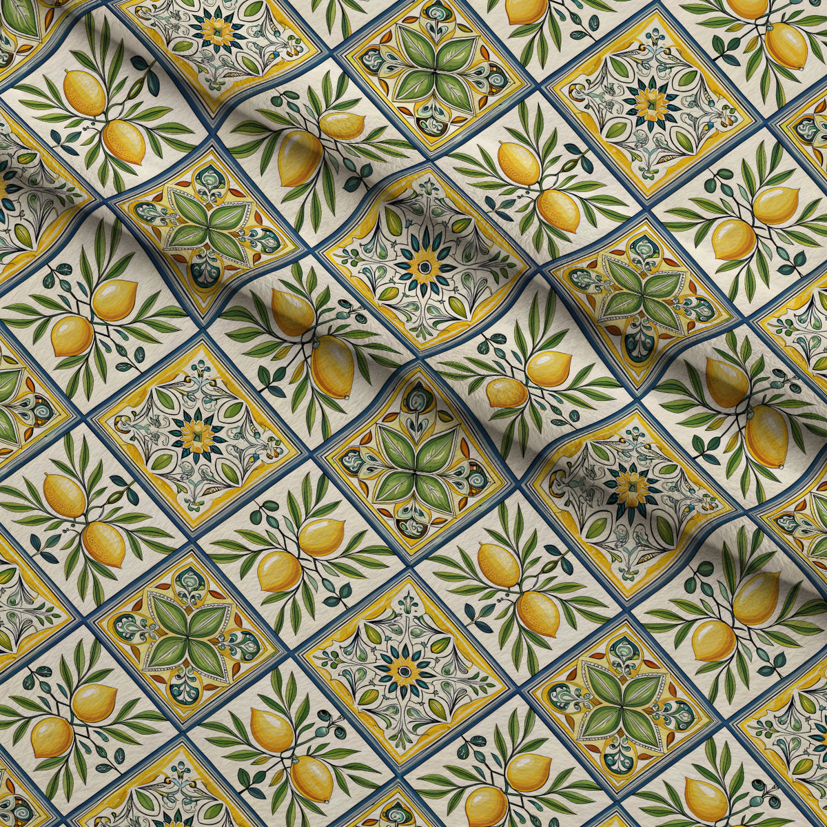 Amalfi Citrus Pattern 8 Fleece Fabric — fleece fabric folded close-up preview (mv-fleece-v1:lying)