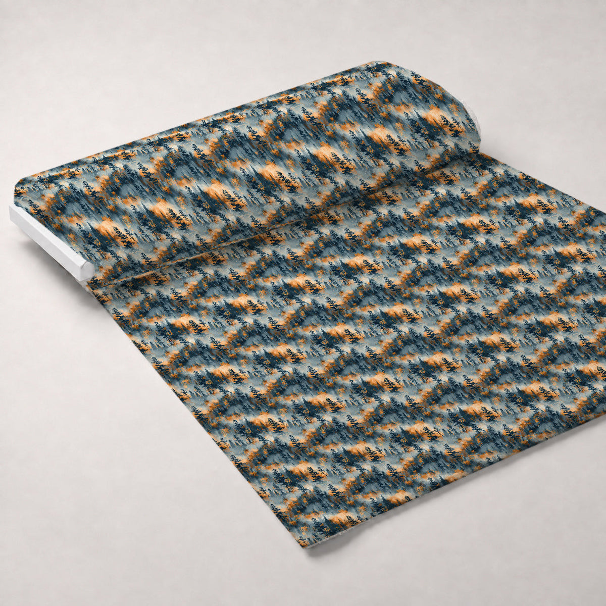 Amber Haze Forest Pattern 1 Fleece Fabric — fleece fabric unrolled bolt preview (mv-fleece-v1:bolt)