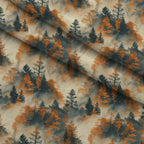 Amber Haze Forest Pattern 12 Fleece Fabric — fleece fabric folded close-up preview (mv-fleece-v1:lying)