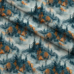Amber Haze Forest Pattern 5 Fleece Fabric — fleece fabric folded close-up preview (mv-fleece-v1:lying)