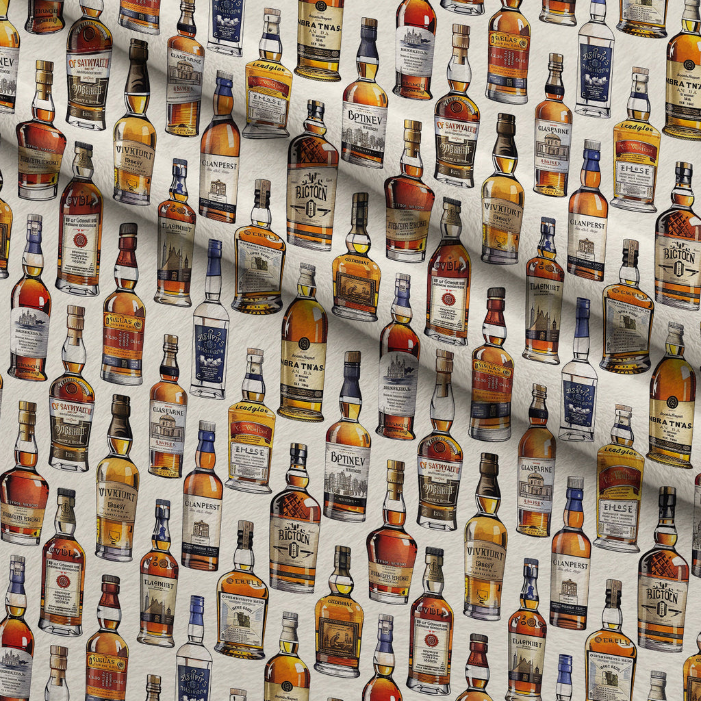 Amber Spirits Pattern 1 Fleece Fabric — fleece fabric folded close-up preview (mv-fleece-v1:lying)