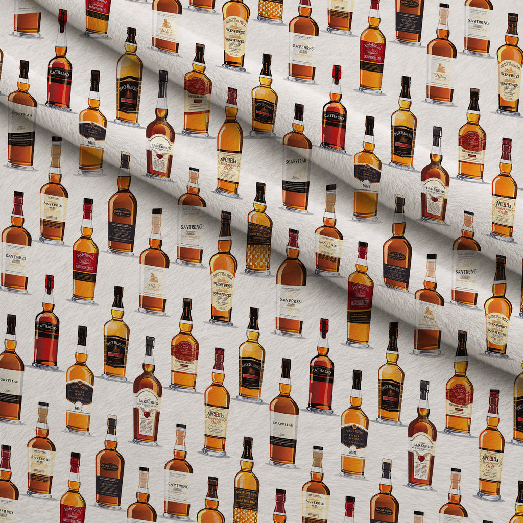 Amber Spirits Pattern 10 Fleece Fabric — fleece fabric folded close-up preview (mv-fleece-v1:lying)