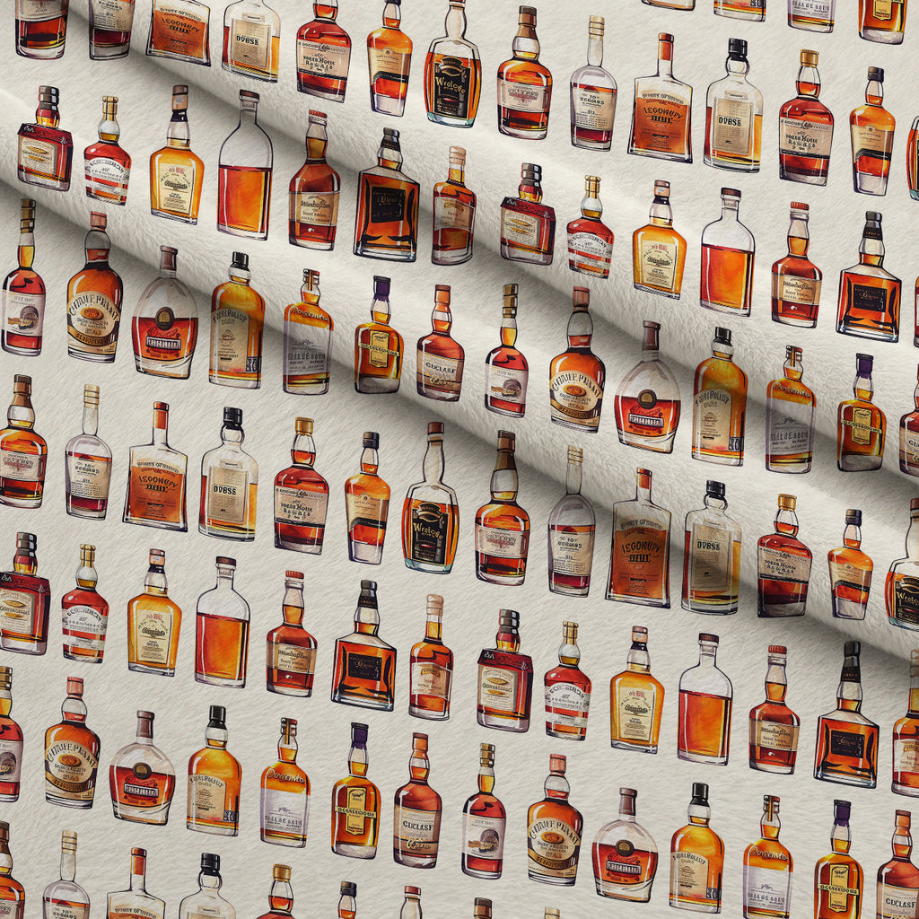 Amber Spirits Pattern 2 Fleece Fabric — fleece fabric folded close-up preview (mv-fleece-v1:lying)