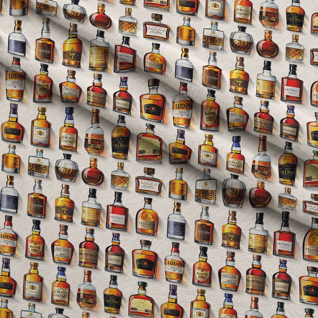 Amber Spirits Pattern 3 Fleece Fabric — fleece fabric folded close-up preview (mv-fleece-v1:lying)